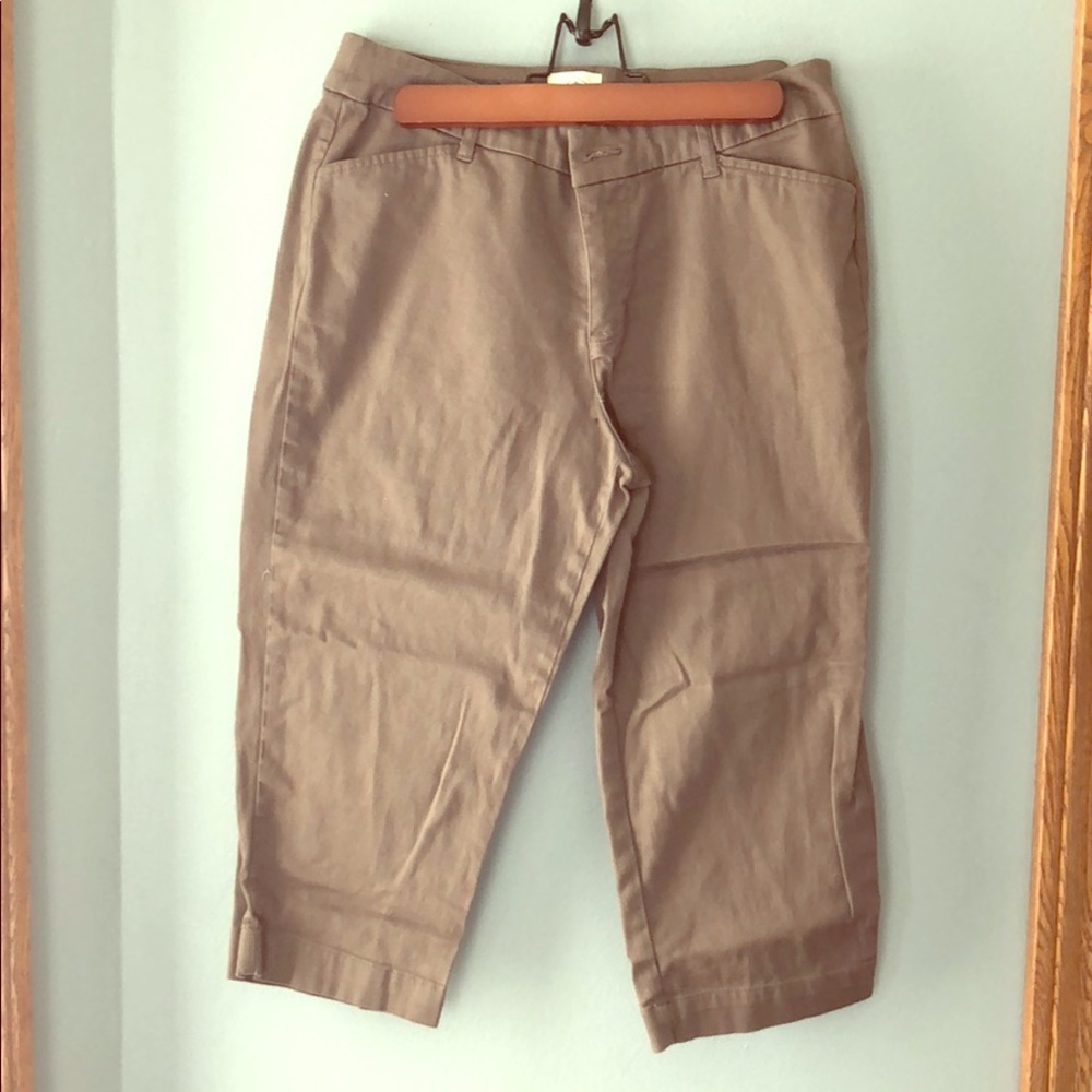 St. John’s Bay brown Capri pants.